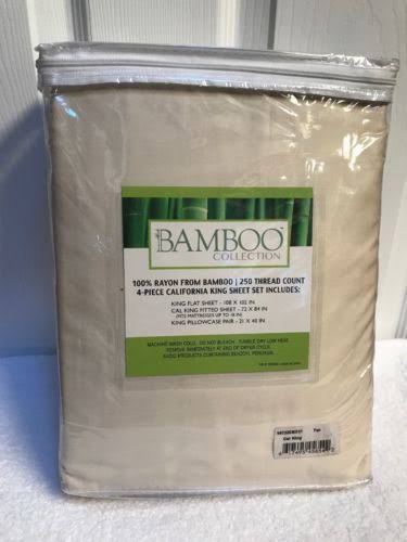Bamboo Collection 100% Rayon from Bamboo Sheet Set - California King in Tan