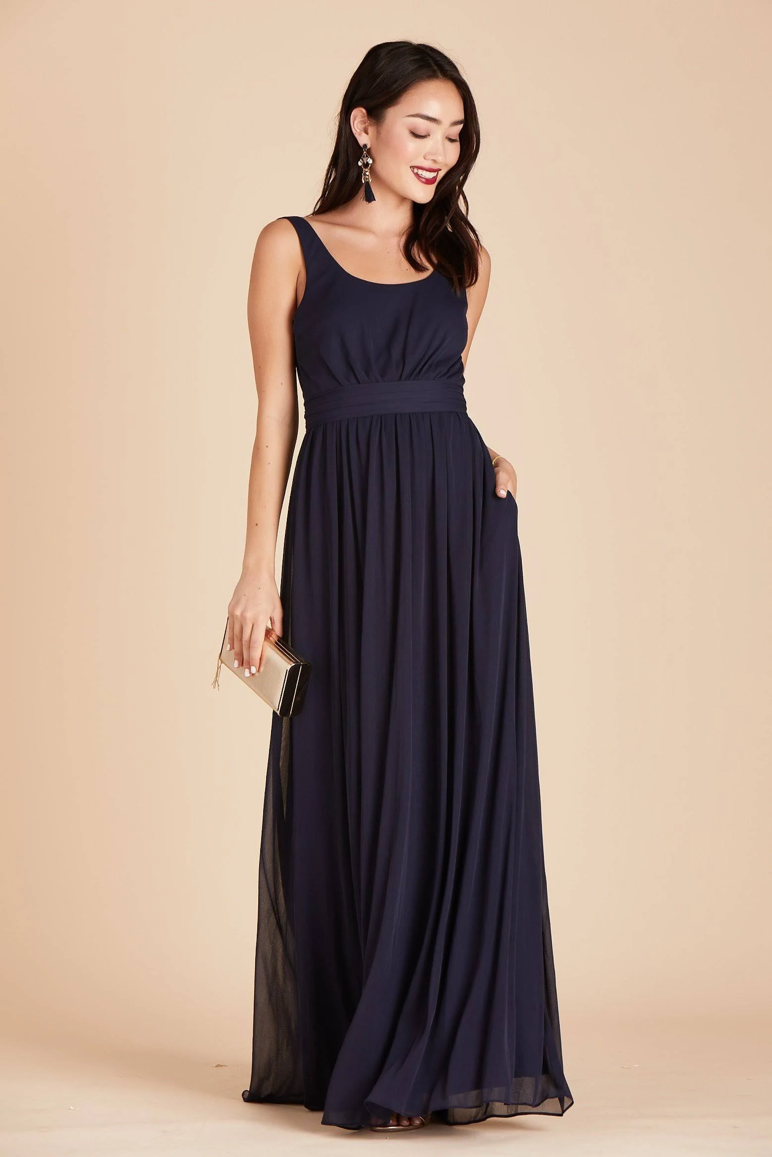 Birdy Grey Jan Bridesmaid Dress in Navy Xs / Navy