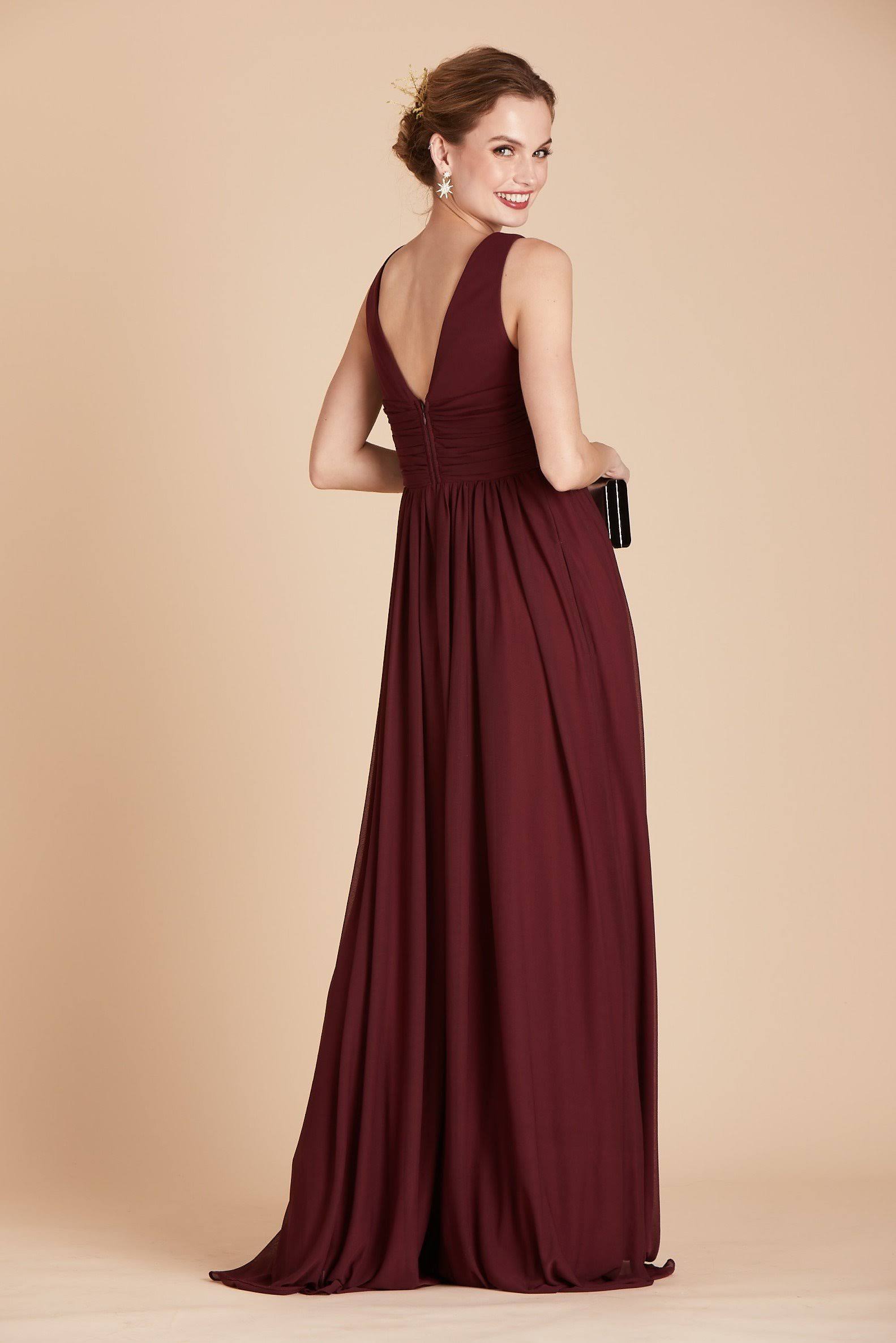 Birdy Grey Lianna Bridesmaid Dress in Cabernet Xs / Cabernet