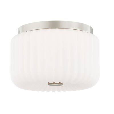 Flush Mount Lighting Willa 2-Light 10x22 Flush Mount Birch Lane Fixture Finish: Polished Nickel