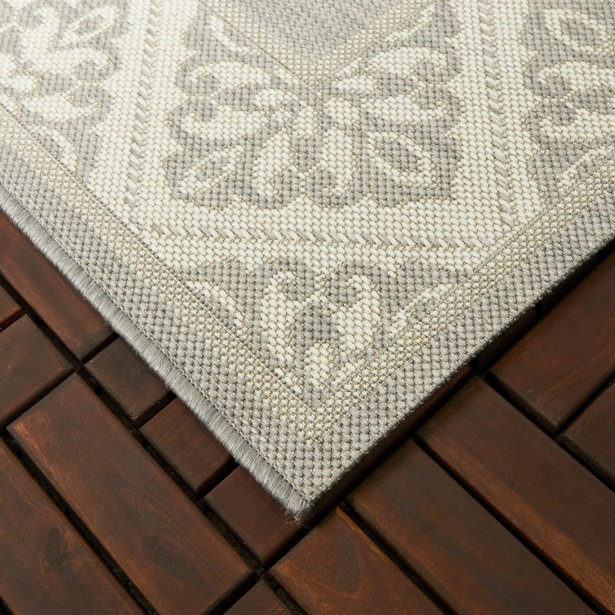 Signature Home Manor Indoor/Outdoor Area Rug - 5&3x22 x 7& - Grey