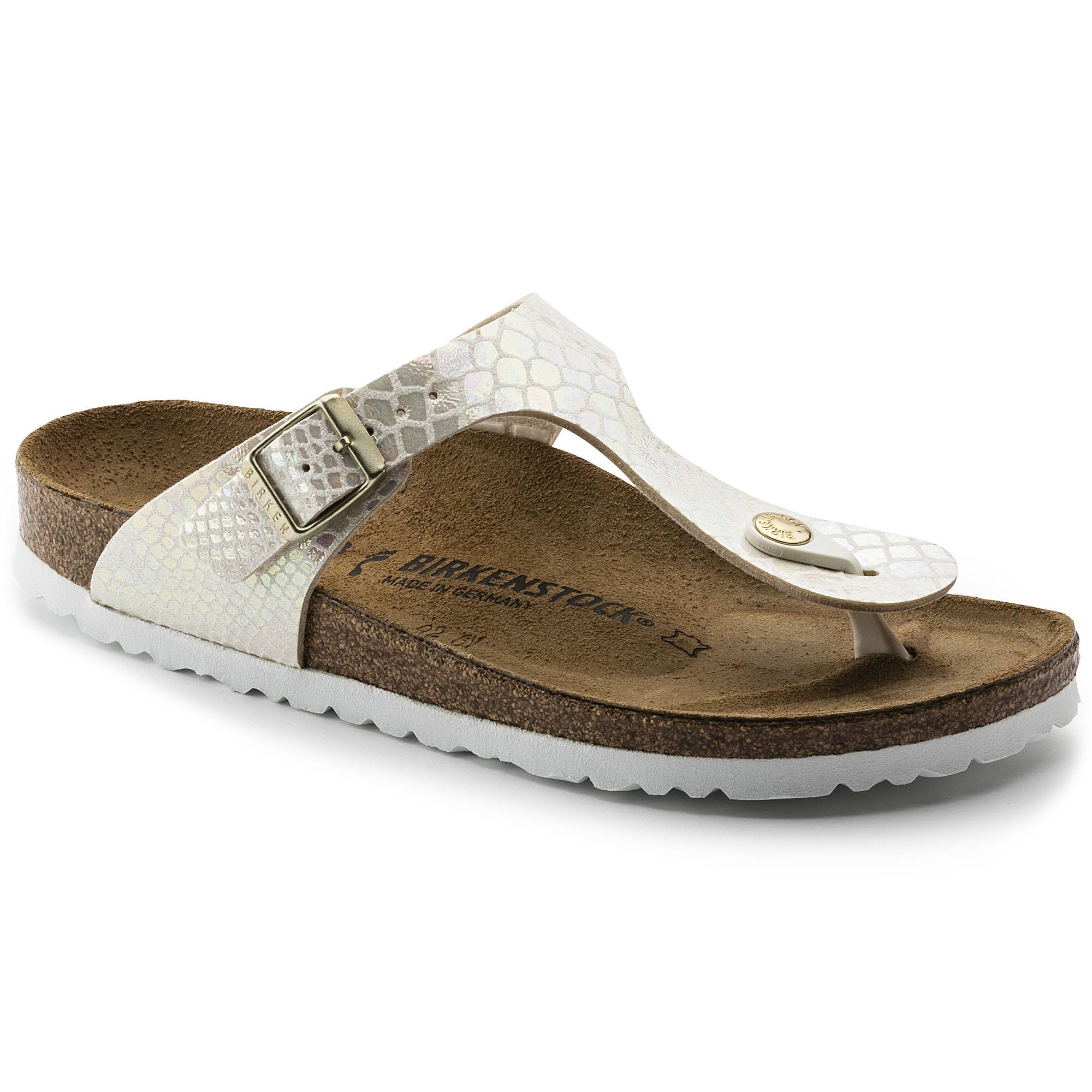 Birkenstock Gizeh 847431 Ladies Birko-Flor Snake Cream: Size 40