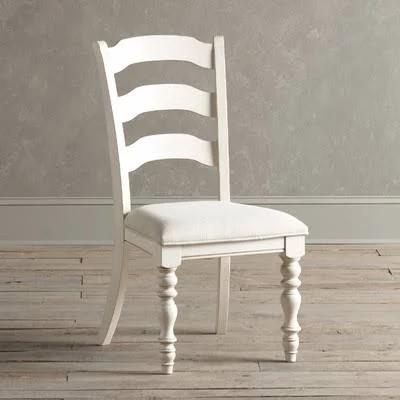 Dalton Upholstered Ladder Back Side Chair Birch Lane Finish: White