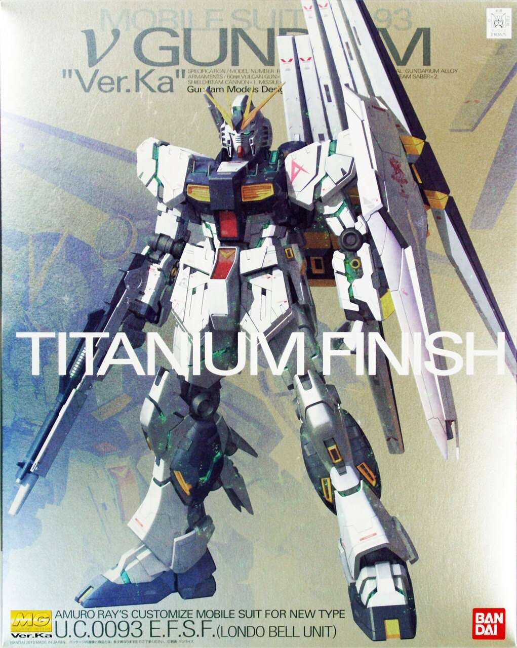 MG Nu Gundam Ka Ver Titanium Finish 1/100th Scale Action Figure