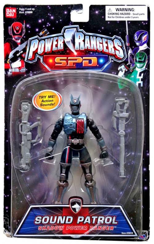 Power Rangers SPD Sound Patrol Shadow Power Ranger Action Figure