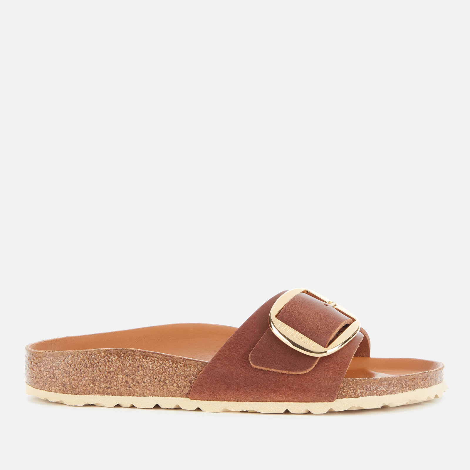 Birkenstock Madrid Big Buckle Oiled Leather Sandals - Cognac