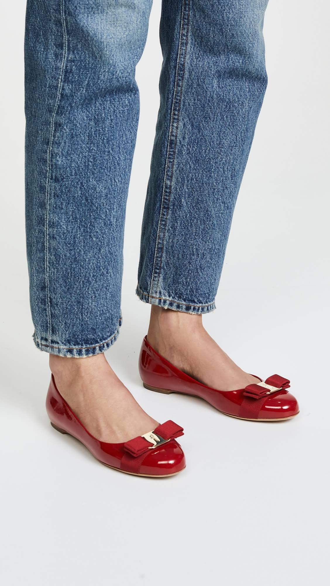 Salvatore Ferragamo Varina Ballet Flat Red 8