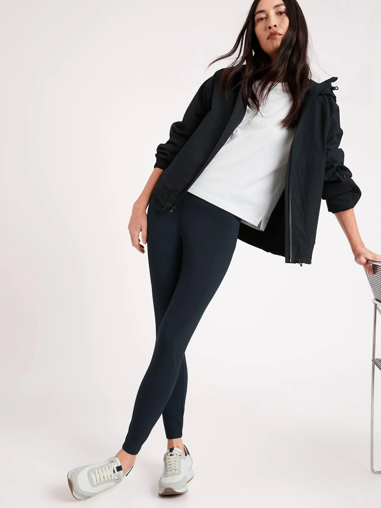 Banana Republic Women's High-Rise Ponte 7/8 Legging Navy Size L