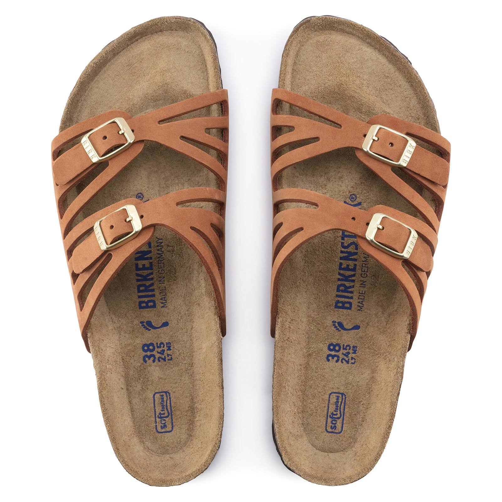 Birkenstock Womens Granada SFB Pecan Sandals - Narrow Fit Size 39