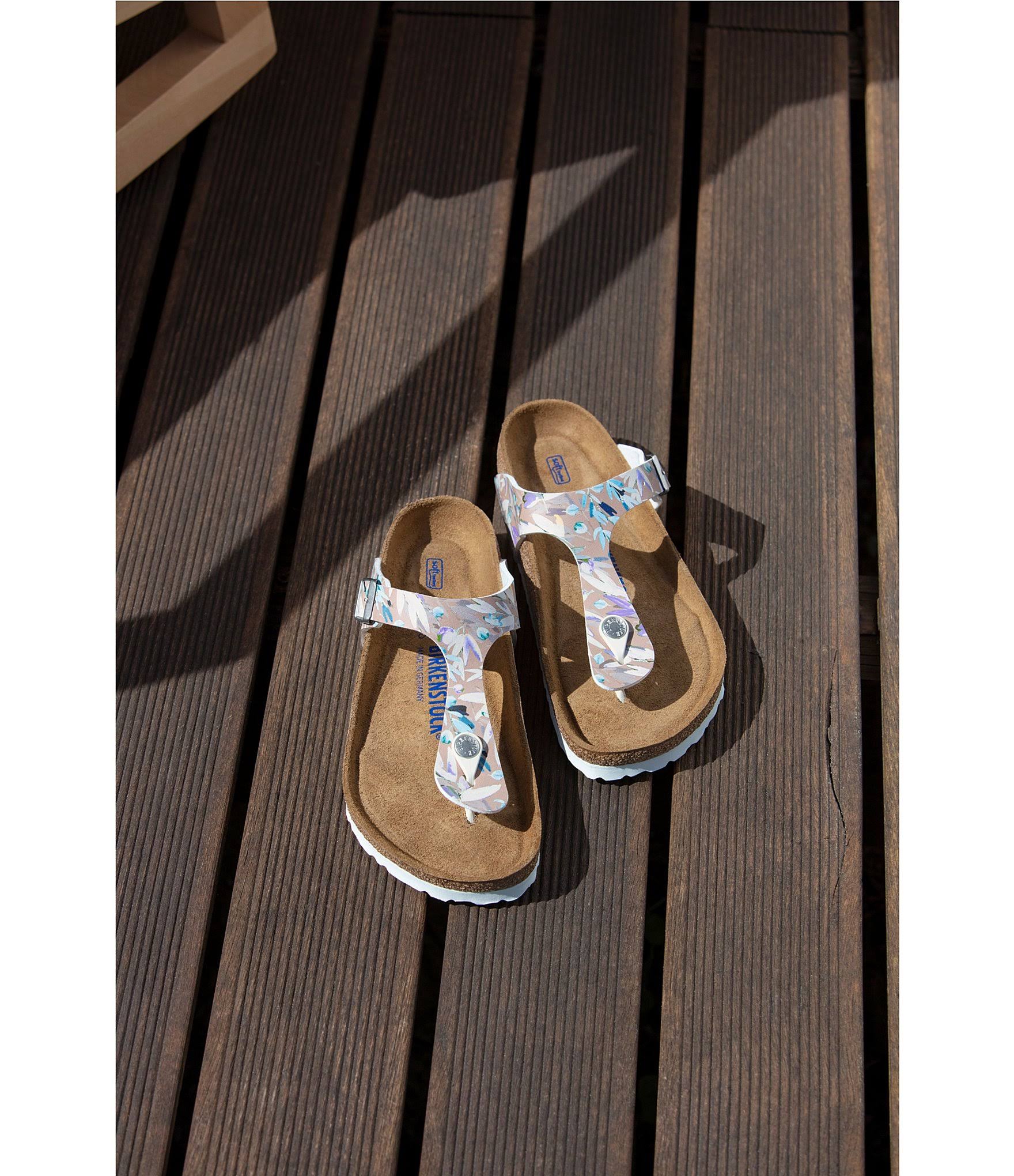 Birkenstock Gizeh Soft Footbed Floral Fades Black Birko-Flor / 38 / Regular