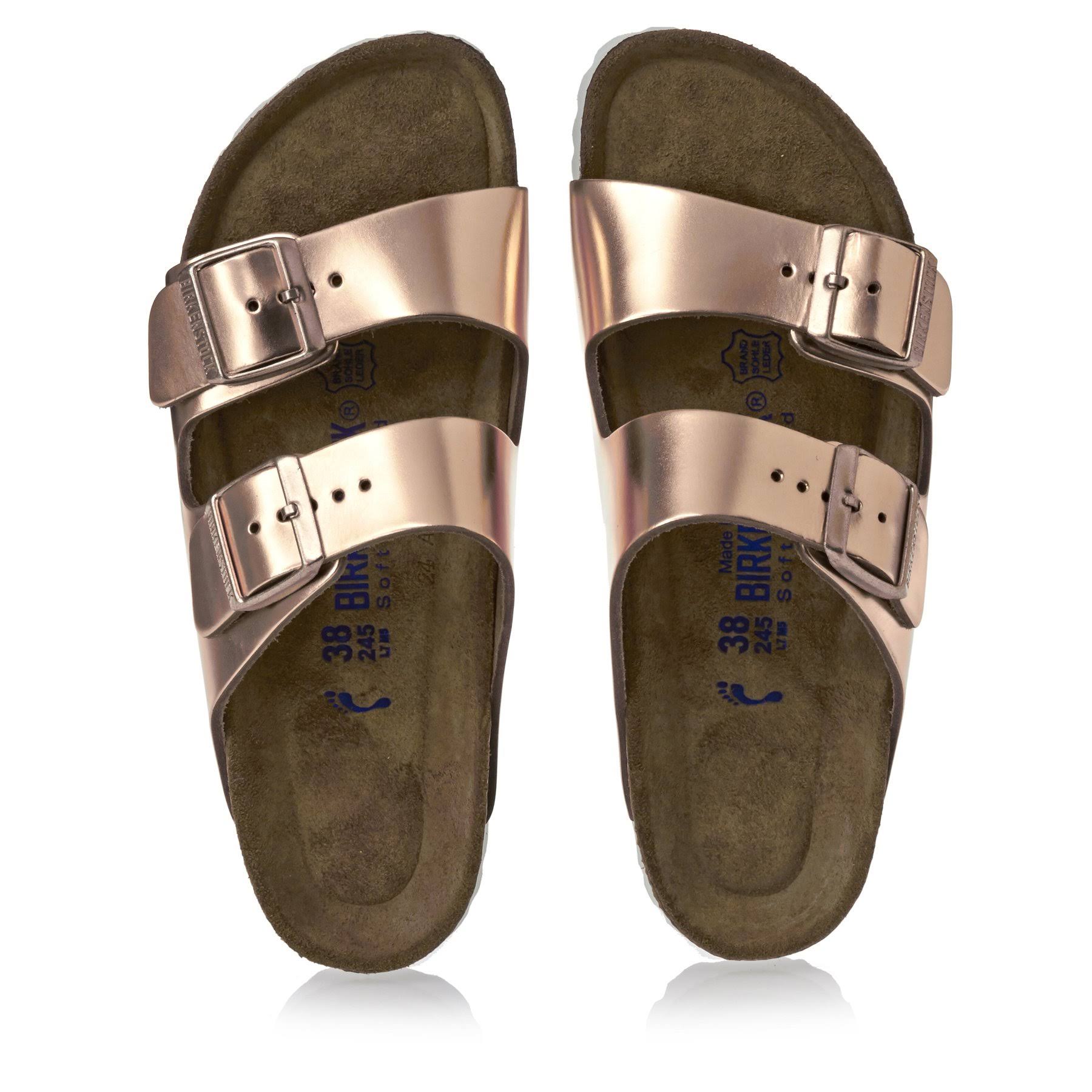 Birkenstock Arizona SFB Leather Sandals - Copper
