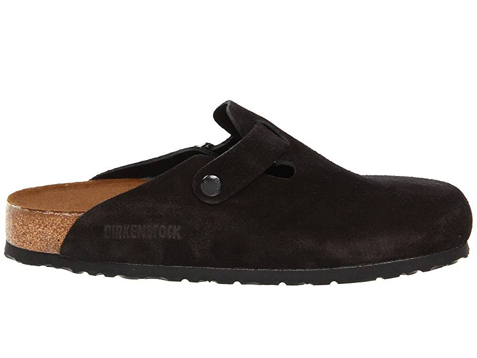Birkenstock Boston Soft Footbed Clog - 38 - Black Suede