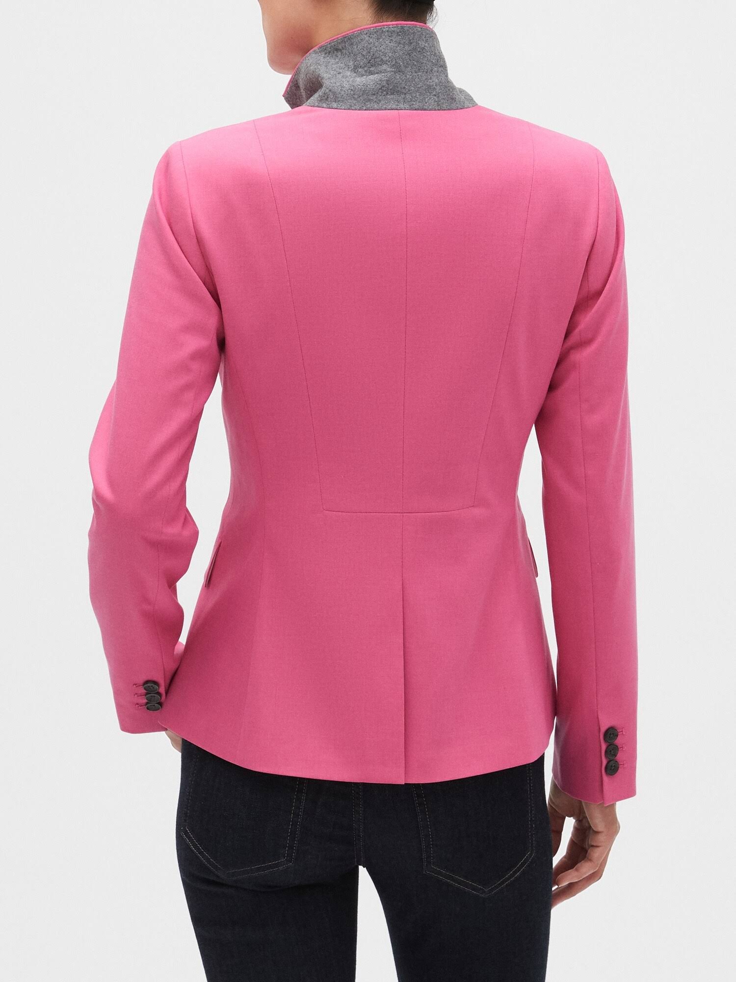 Banana Republic Factory Women's Washable Cutaway Blazer Hot Pink Regular Size 8