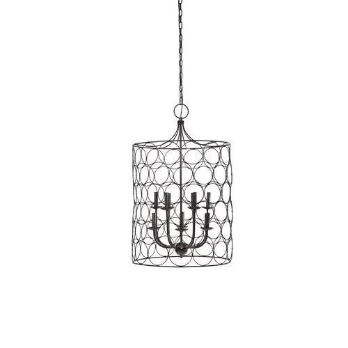 Flores 12 - Light Candle Style Drum Chandelier - Gold