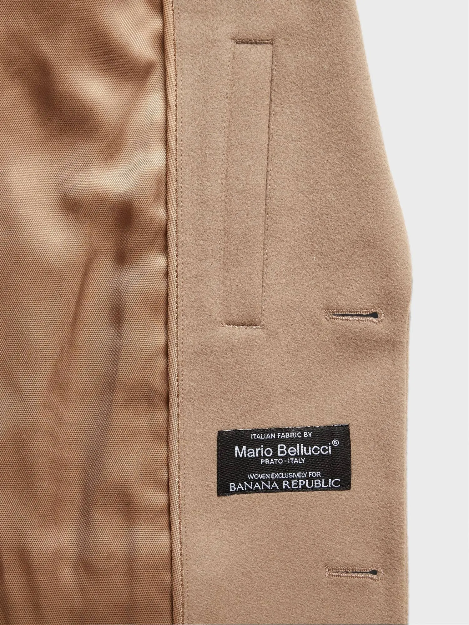Banana Republic Men's Italian Melton Topcoat Camel Size S