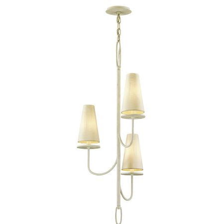 Beyer 3-Light Shaded Classic / Traditional Chandelier Finish: White
