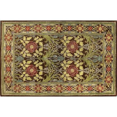 Stacey Hand-Tufted Chocolate/Red/Yellow Area Rug Birch Lane Rug Size: Rectangle 7&9x22 x 9&9x22