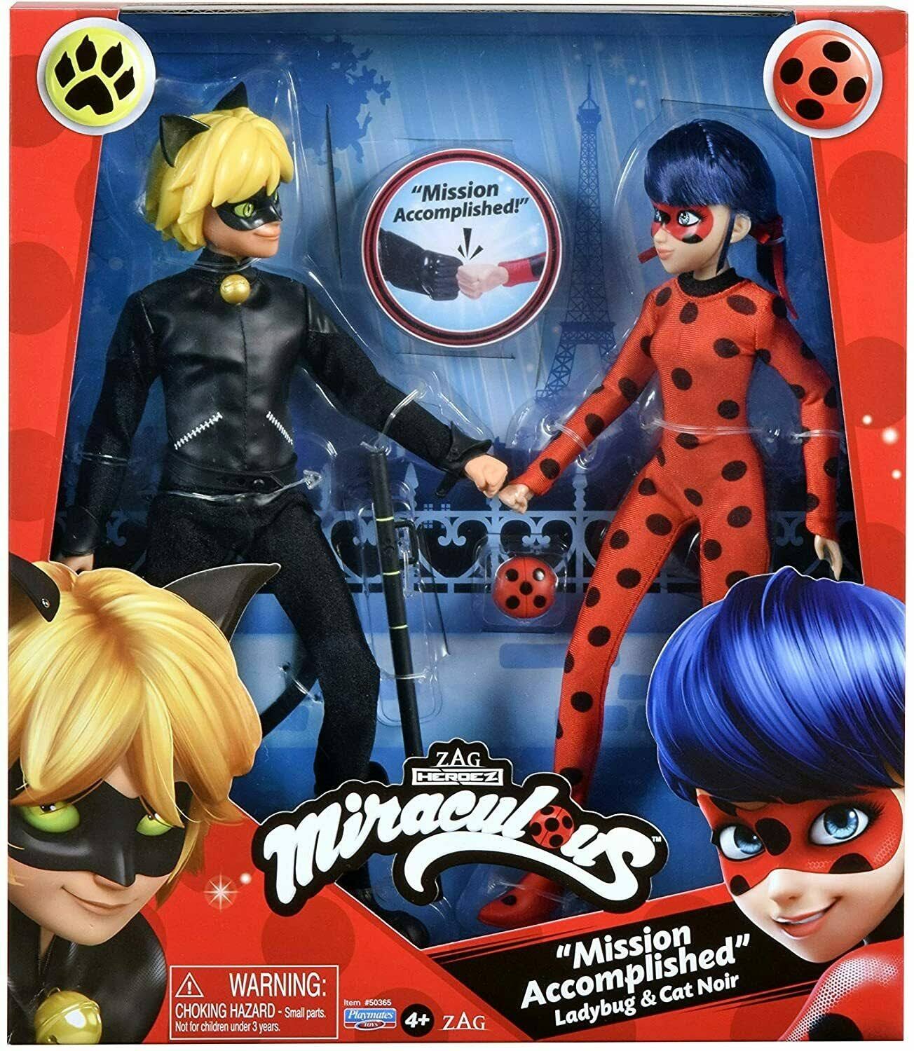 Miraculous 10.5-inch Fashion Doll 2-Pack Ladybug and Cat Noir