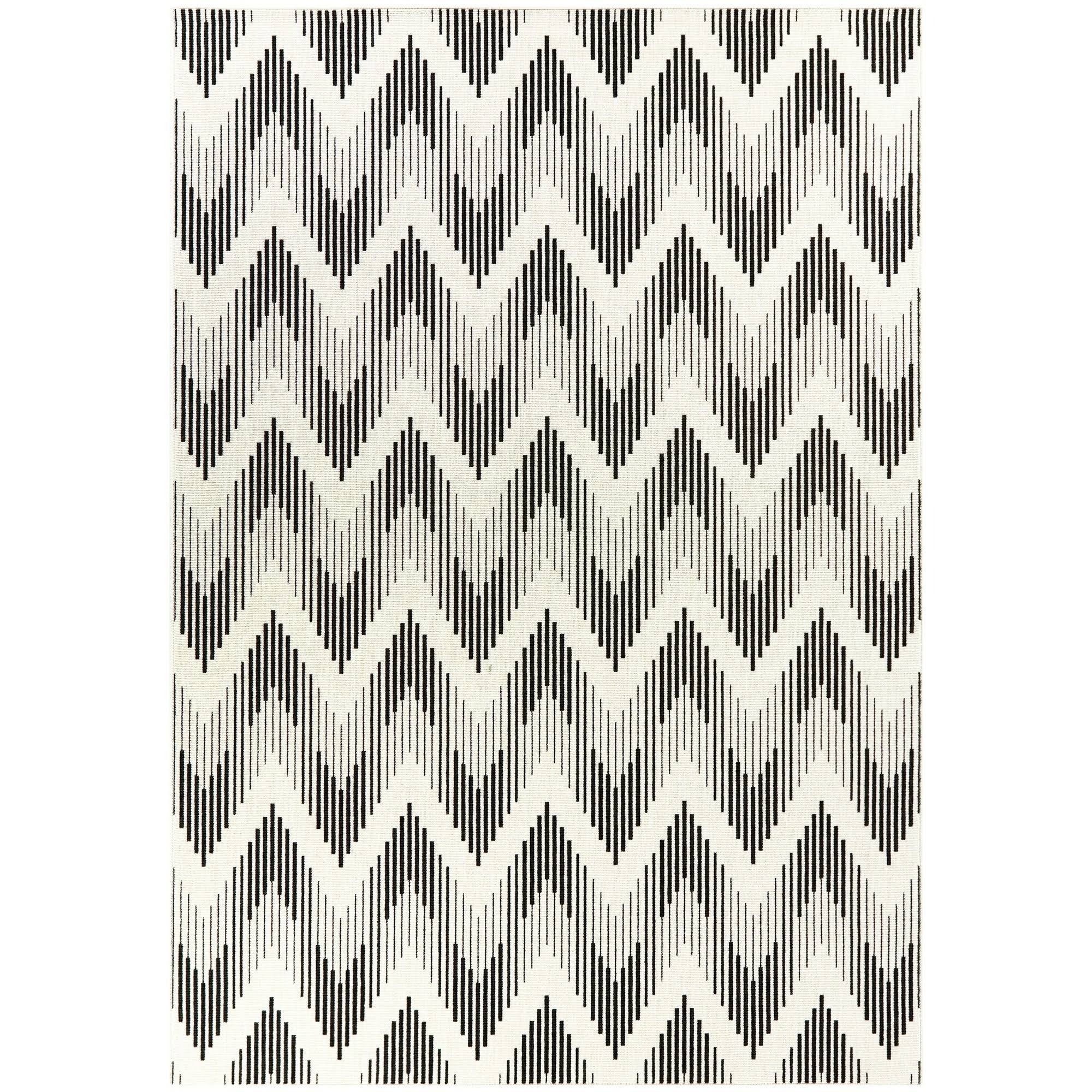 Coville Chevron Indoor/Outdoor Area Rug - 2&7x22 x 7& Runner - Beige
