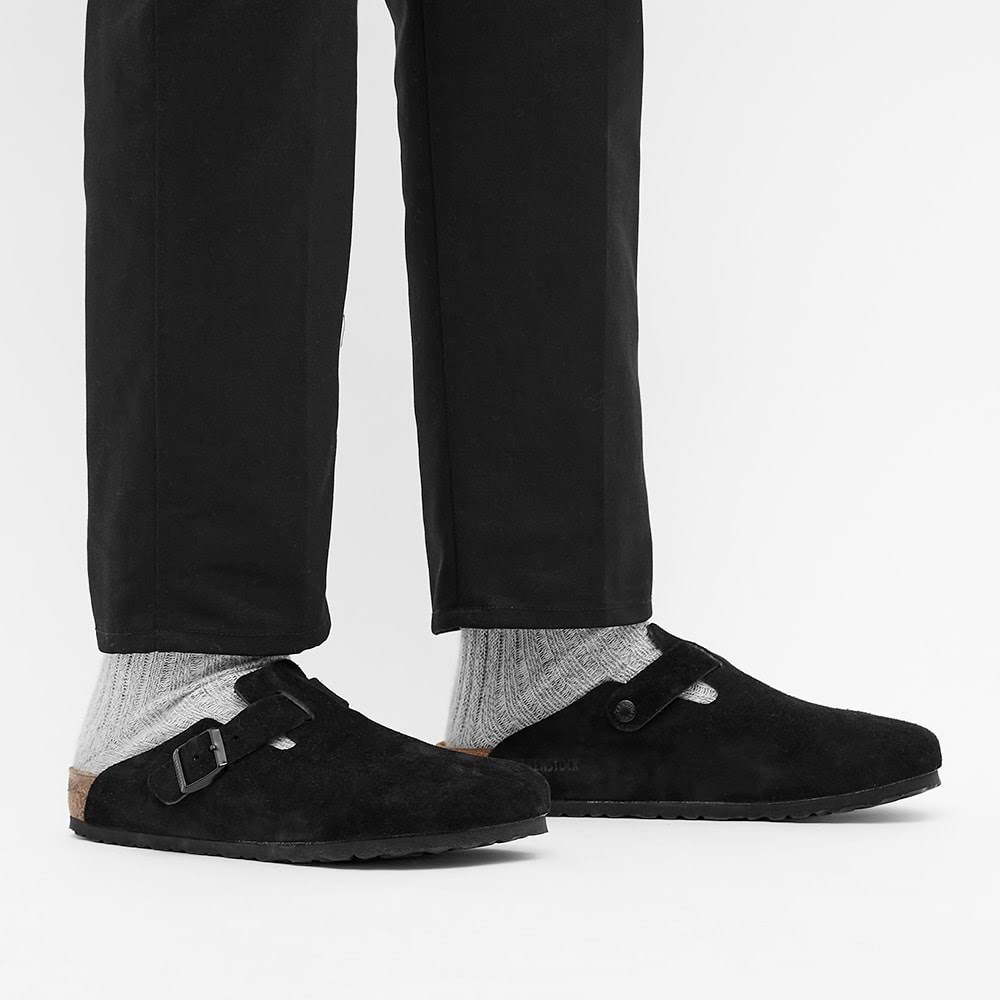 Birkenstock Boston SFB Black Suede