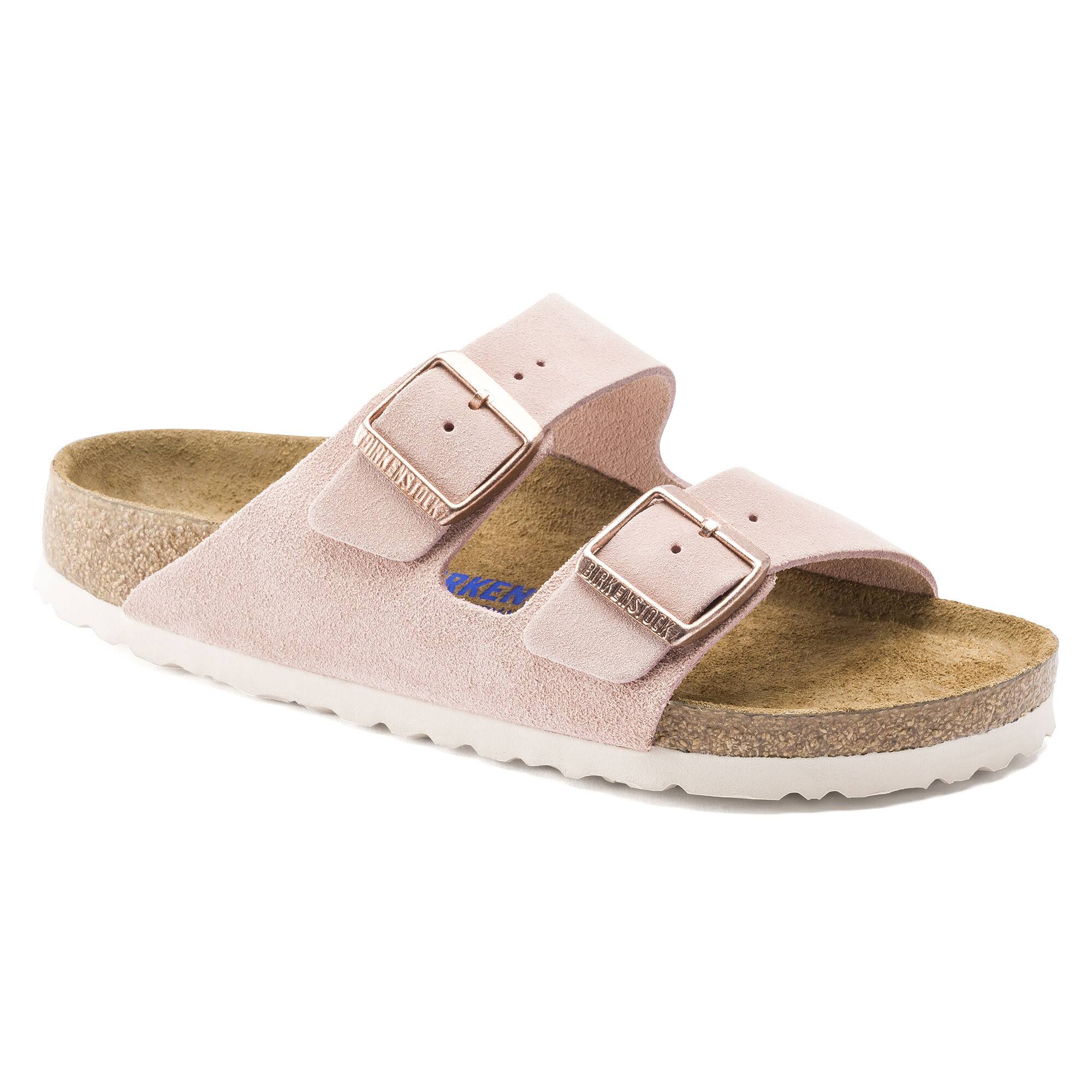 BIRKENSTOCK Arizona Light Rose Suede Two Bar Mules Size: 39, Light Rose
