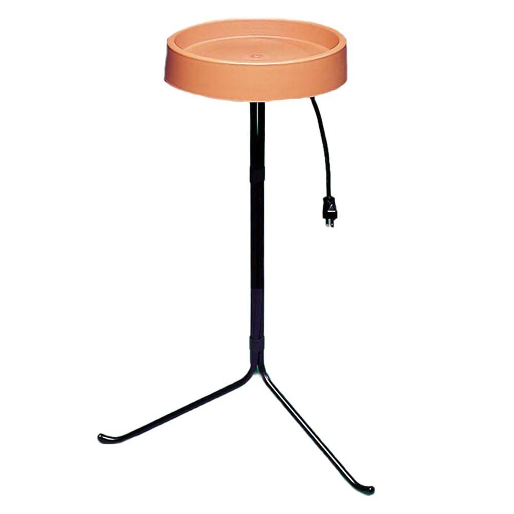 12-Inch Heated Bird Bath with Metal Stand