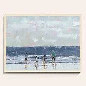 A Walk on The Beach Framed Canvas 18x22 x 24x22 - Ballard Designs