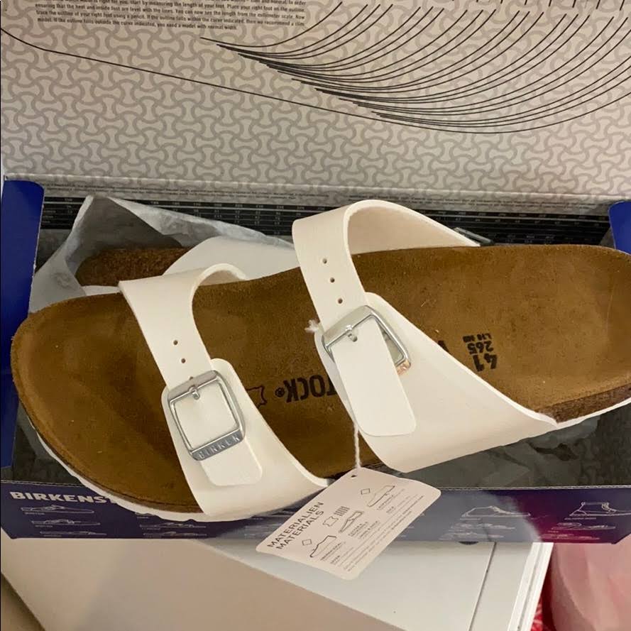 Birkenstock Womens Sydney Footbed Sandal - White - Size 10M