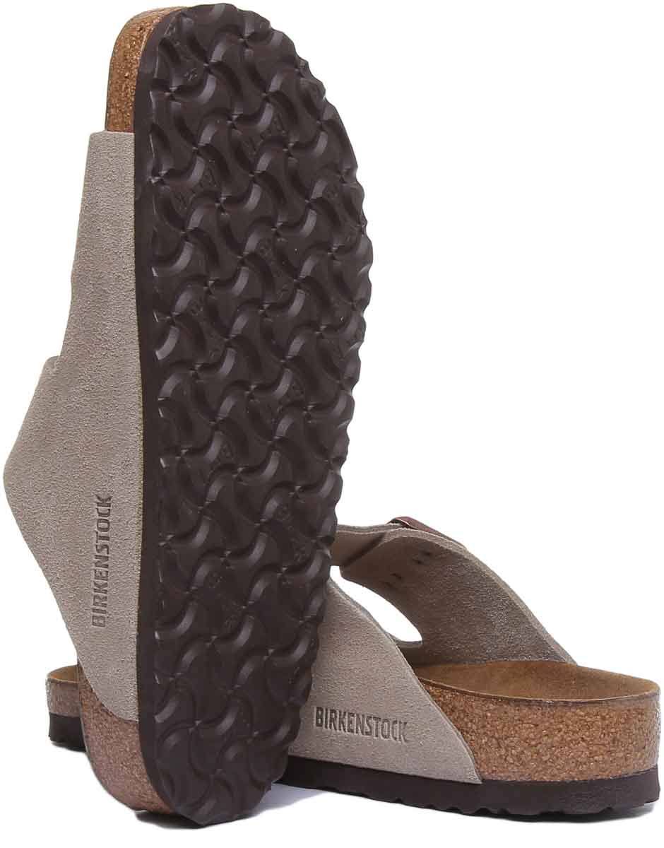 Birkenstock Arizona Suede Soft Footbed Sandals - Taupe