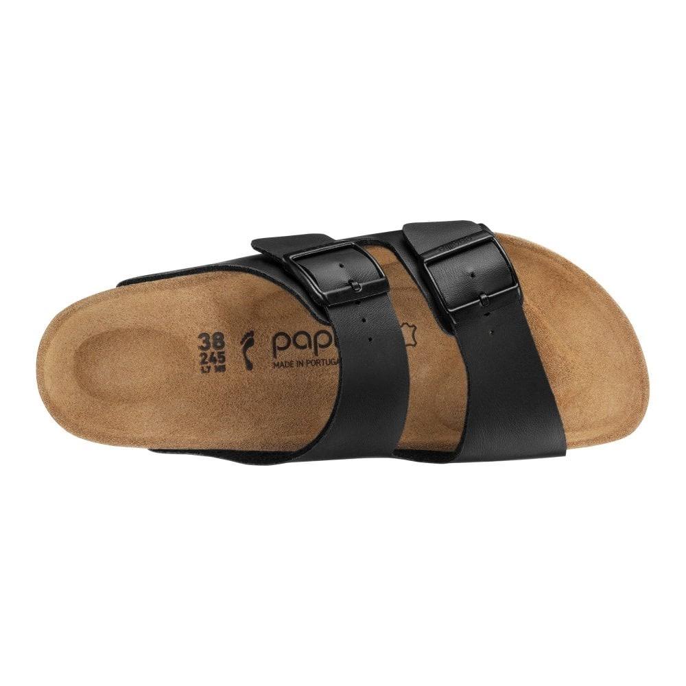 BIRKENSTOCK Papillio Arizona Birko-Flor Monochrome Marble Black Platform Two-Strap Sandals