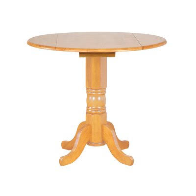 Elick Drop Leaf Pedestal Dining Table Birch LANE? Color: All Light Oak
