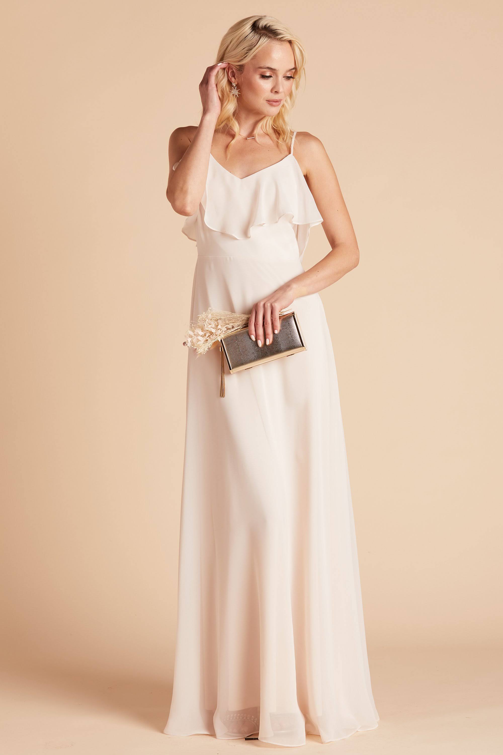 Birdy Grey Jane Convertible Chiffon Bridesmaid Dress in Champagne Xs / Champagne