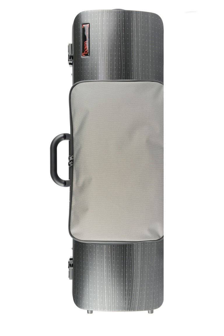BAM 2011XL Hightech Oblong Violin Case with Pocket Black Carbon