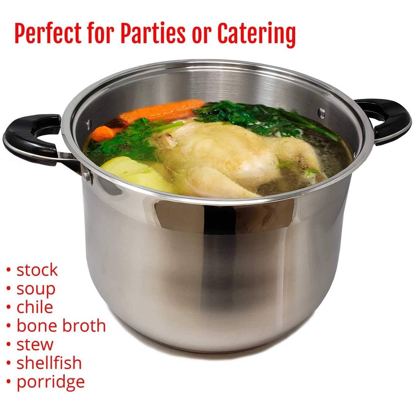 Ballington 20 Quart Stainless Steel Stock Pot with Glass Lid