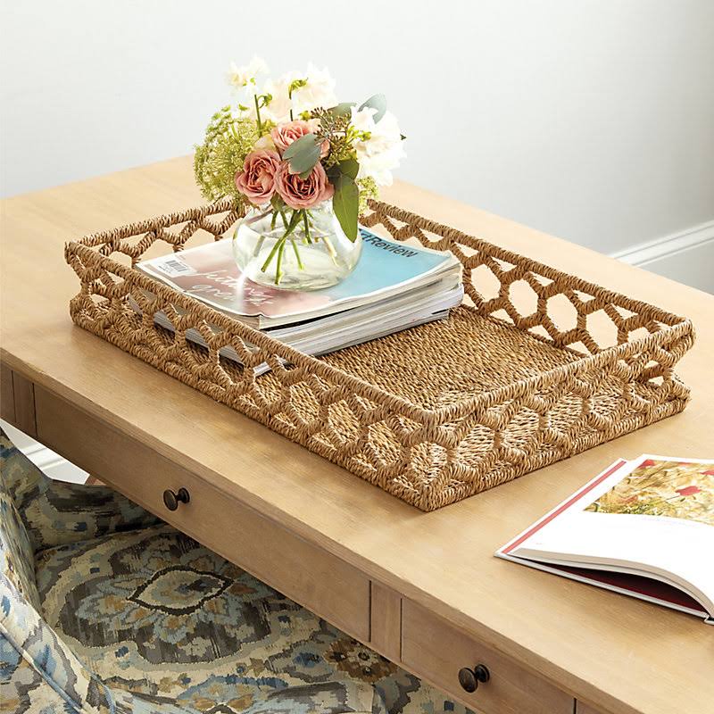 Honeycomb Woven Tray - Ballard Designs