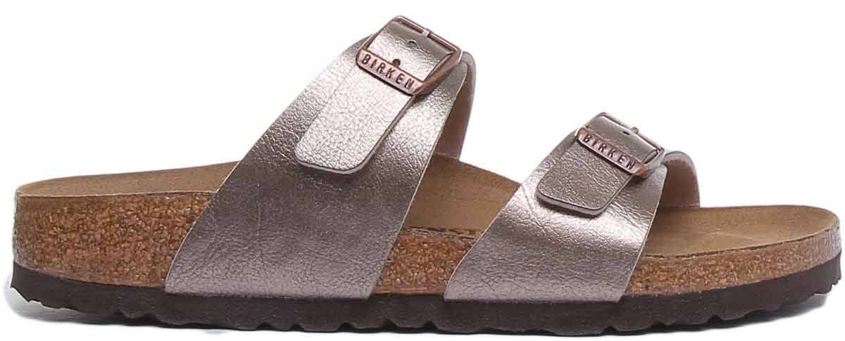 Birkenstock Sydney Birko-Flor Graceful Taupe Two-Strap Sandals