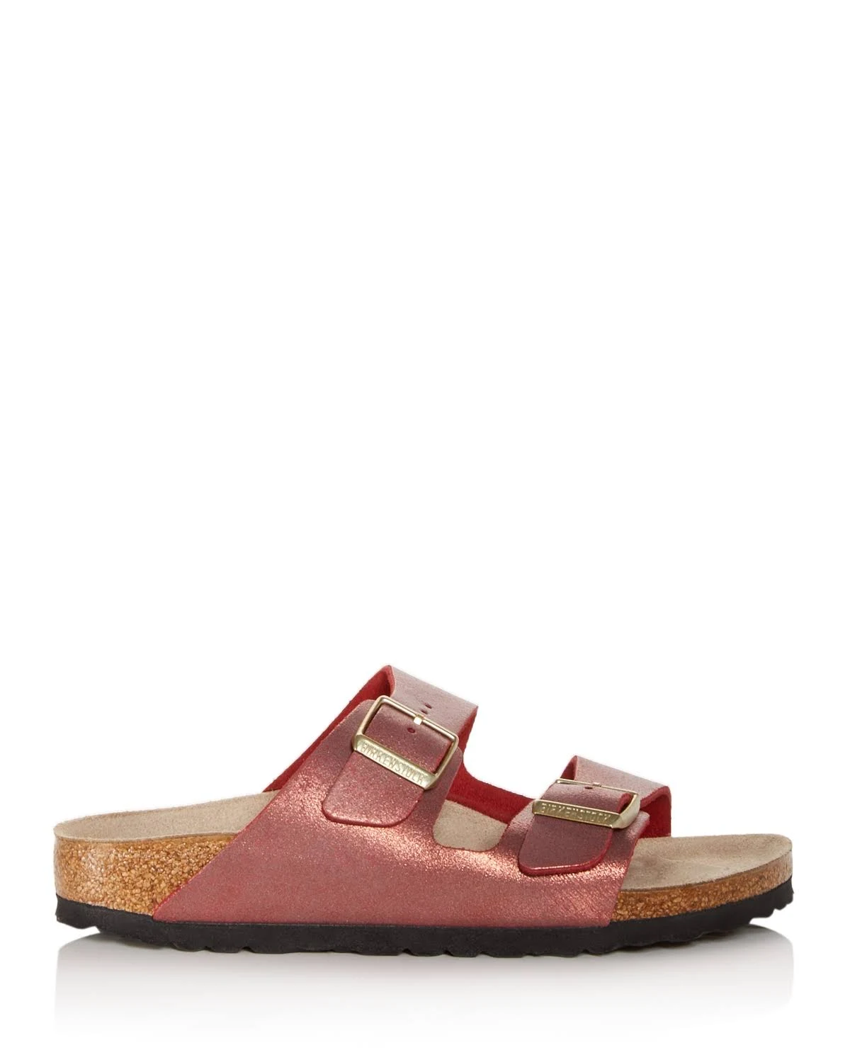 Birkenstock Women's Arizona Sandal Washed Metallic Port Narrow