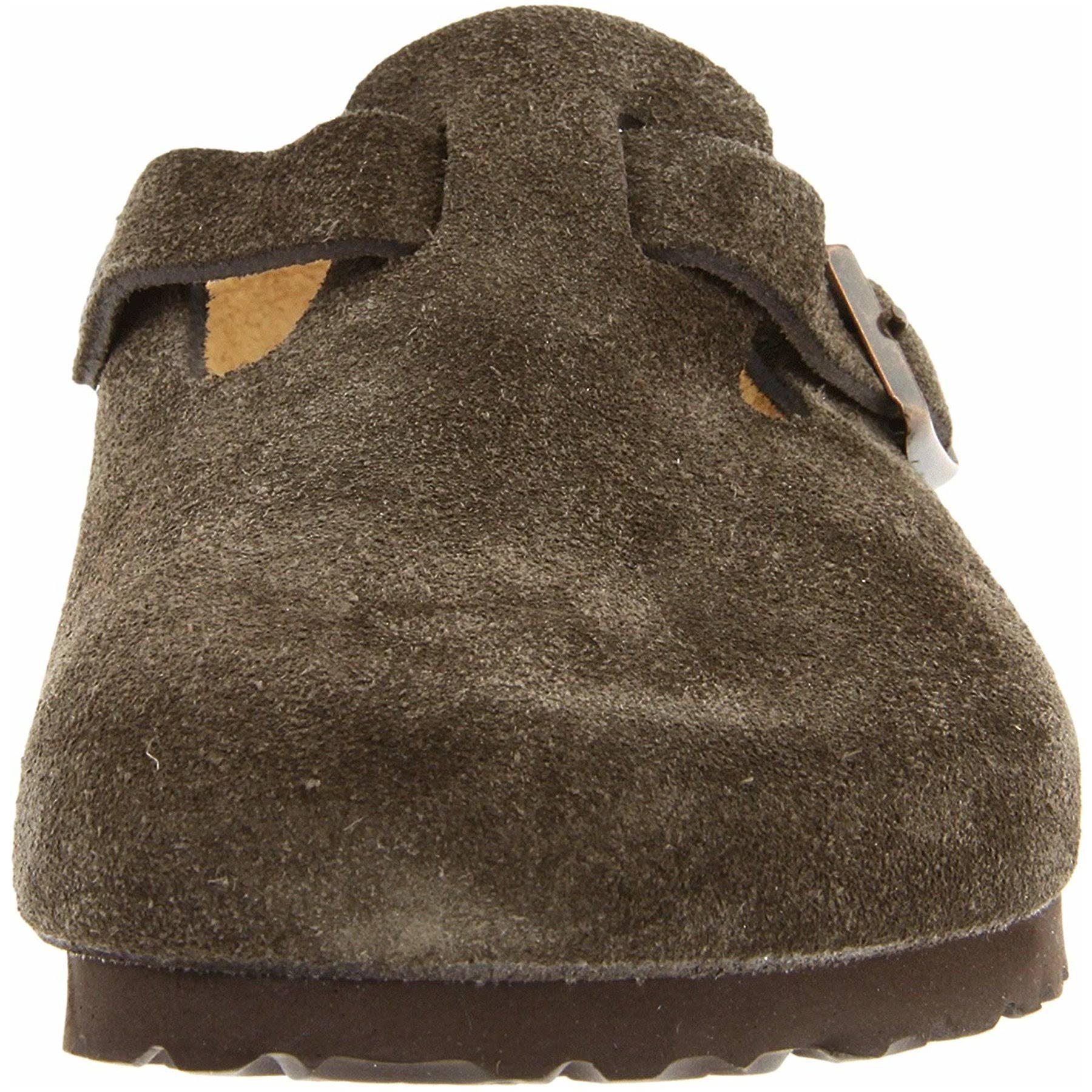Birkenstock Unisex Boston Suede Clog, Size: 36 N, Mocha Suede