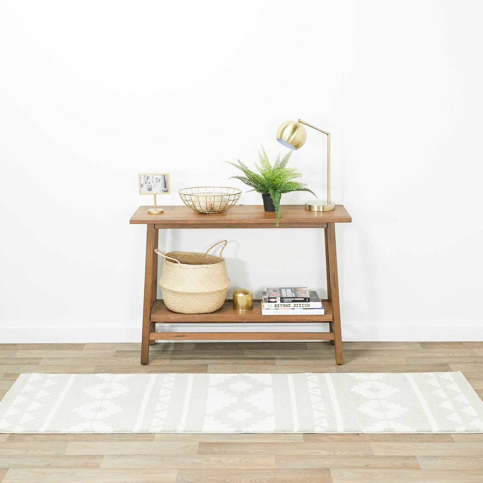 Karine Geometric Indoor Area Rug - 2& x 7& Runner - Taupe