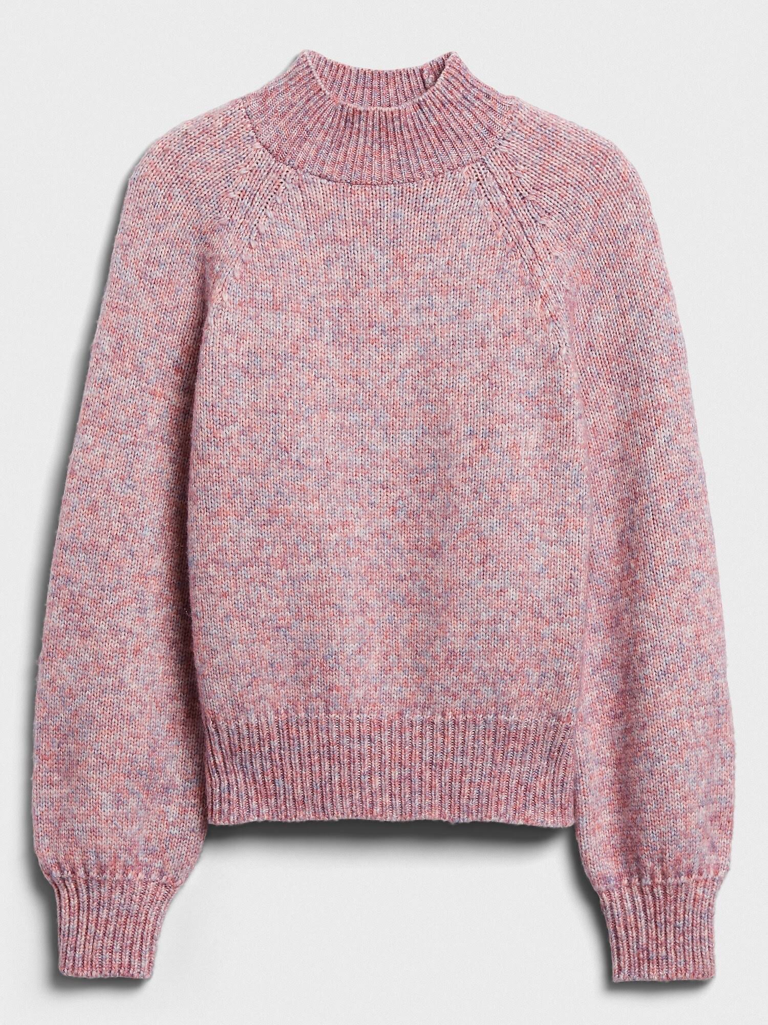 Women's Spacedye Mock-Neck Sweater Pink