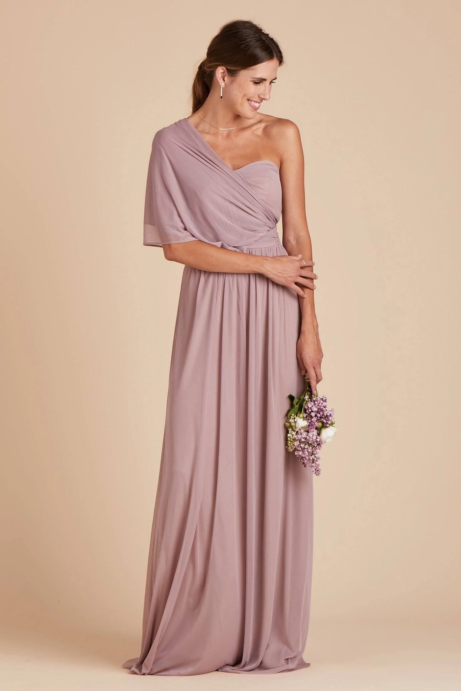 Birdy Grey Chicky Convertible Bridesmaid Dress in Mauve L / Mauve
