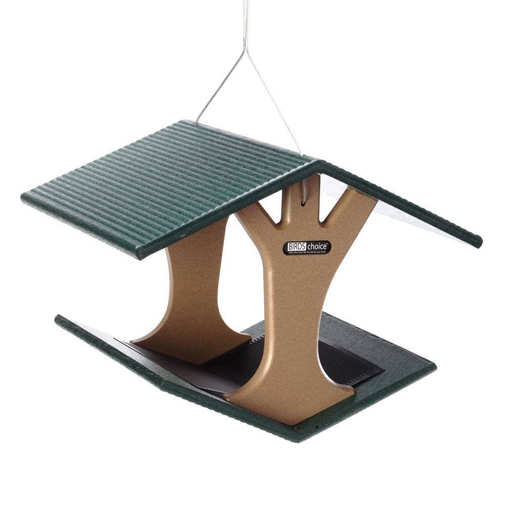 Birds Choice Recycled Hanging Fly Thru Bird Feeder