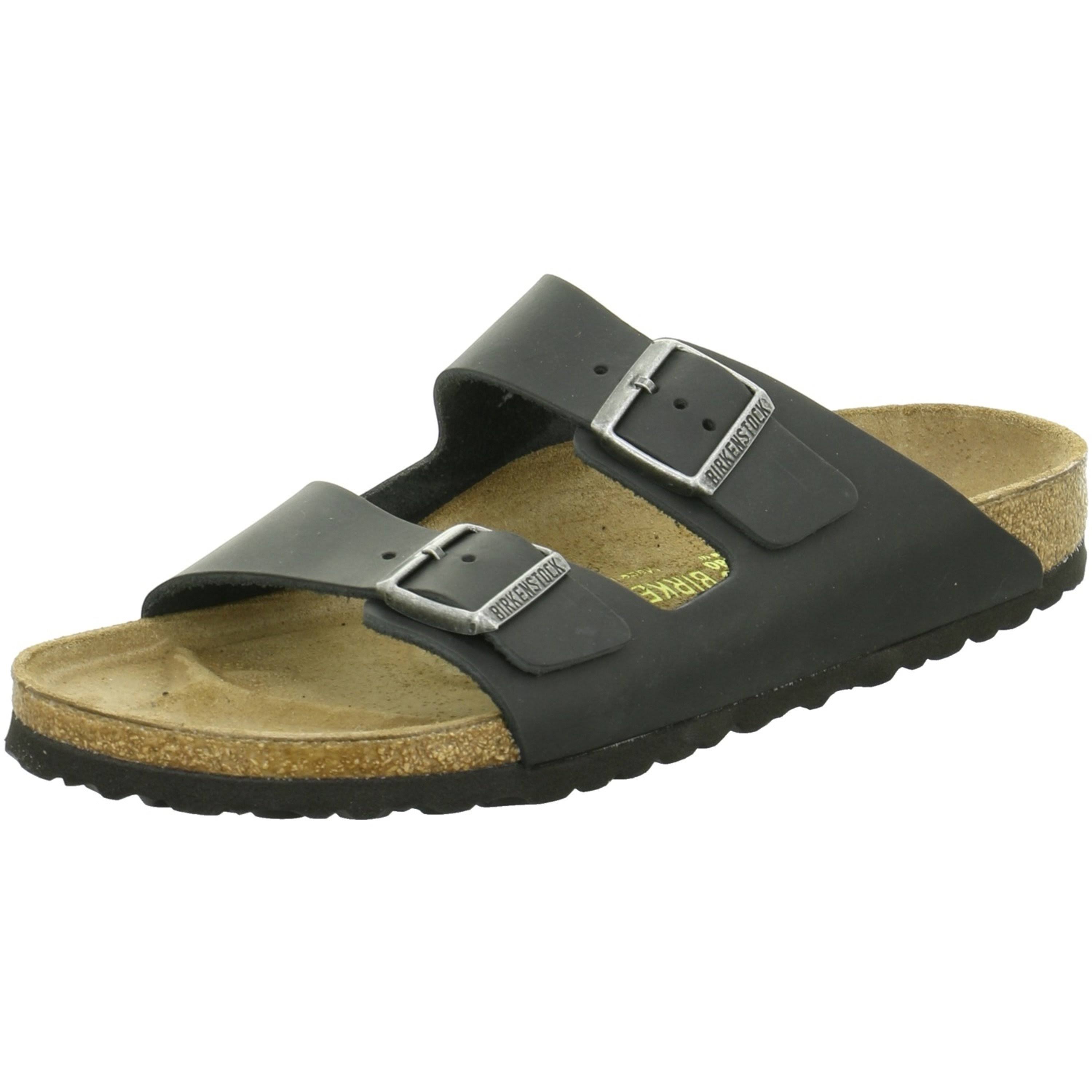 Birkenstock Black Leather Arizona Sandals