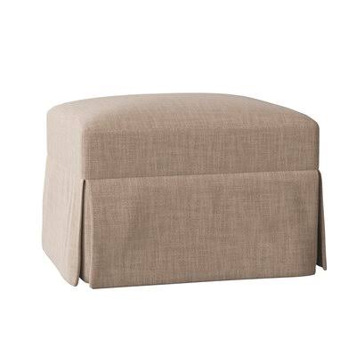 Wayfair Carly Slipcovered Ottoman Body Fabric: Conversation Linen