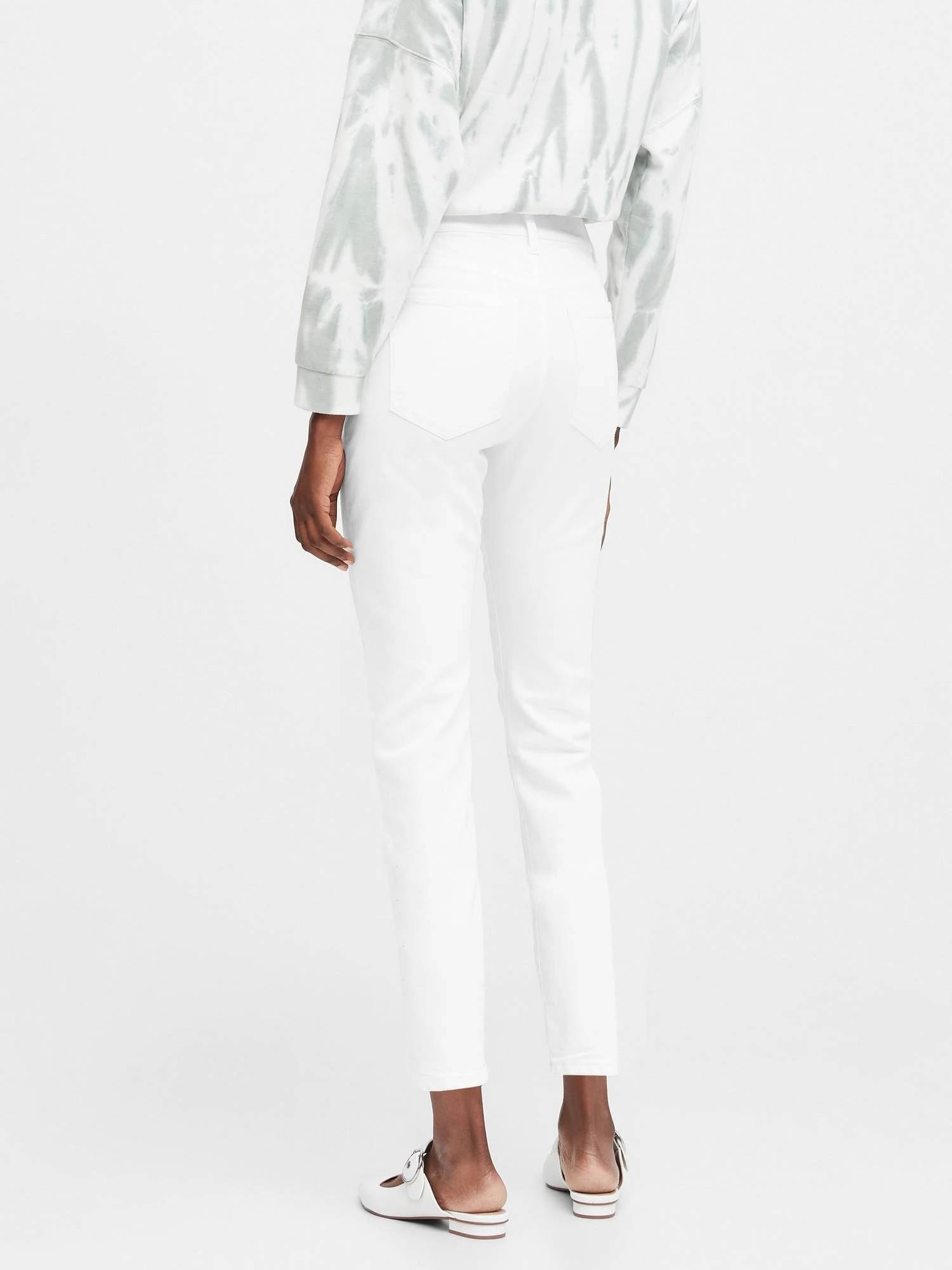 Banana Republic Women's High-Rise Straight Jean White Size 24 Regular