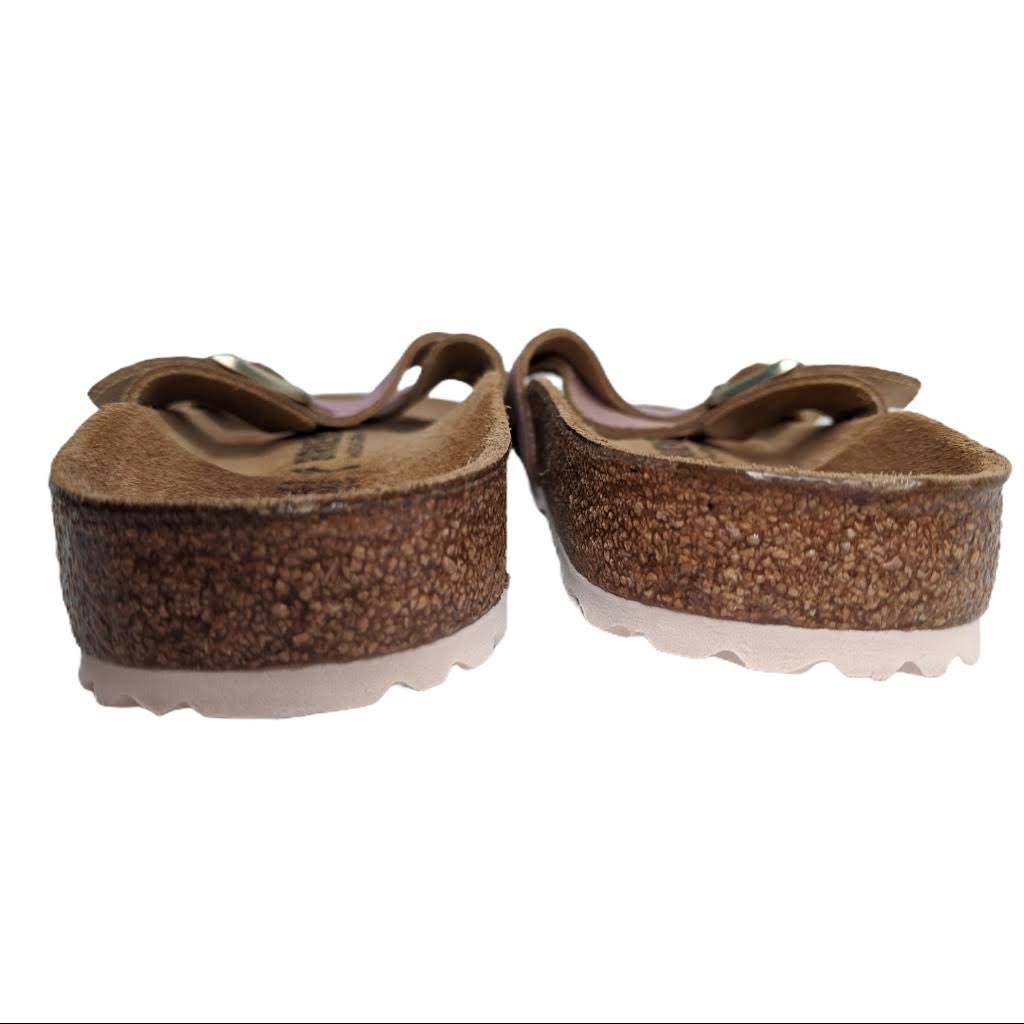 Birkenstock Women's Yao, Washed Metallic Pink Leather Size: 41 N