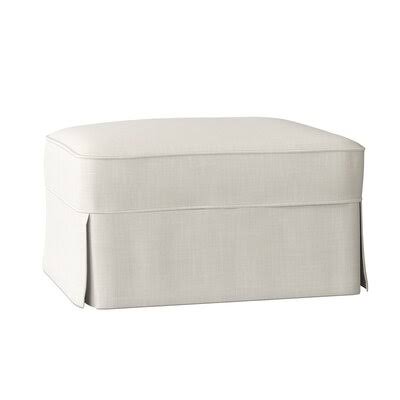 Wayfair Custom Upholstery Barrand Ottoman Body Fabric: Reese Oatmeal