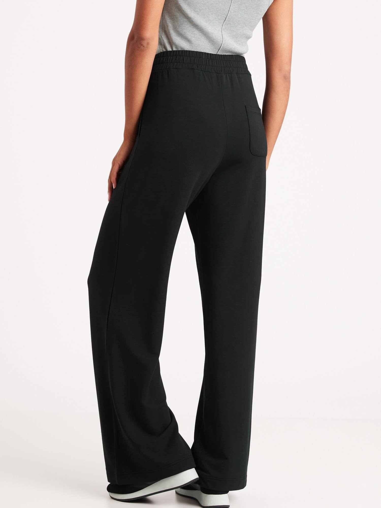 Banana Republic Women's Baby Terry Wide-Leg Lounge Pant Black Size Xs
