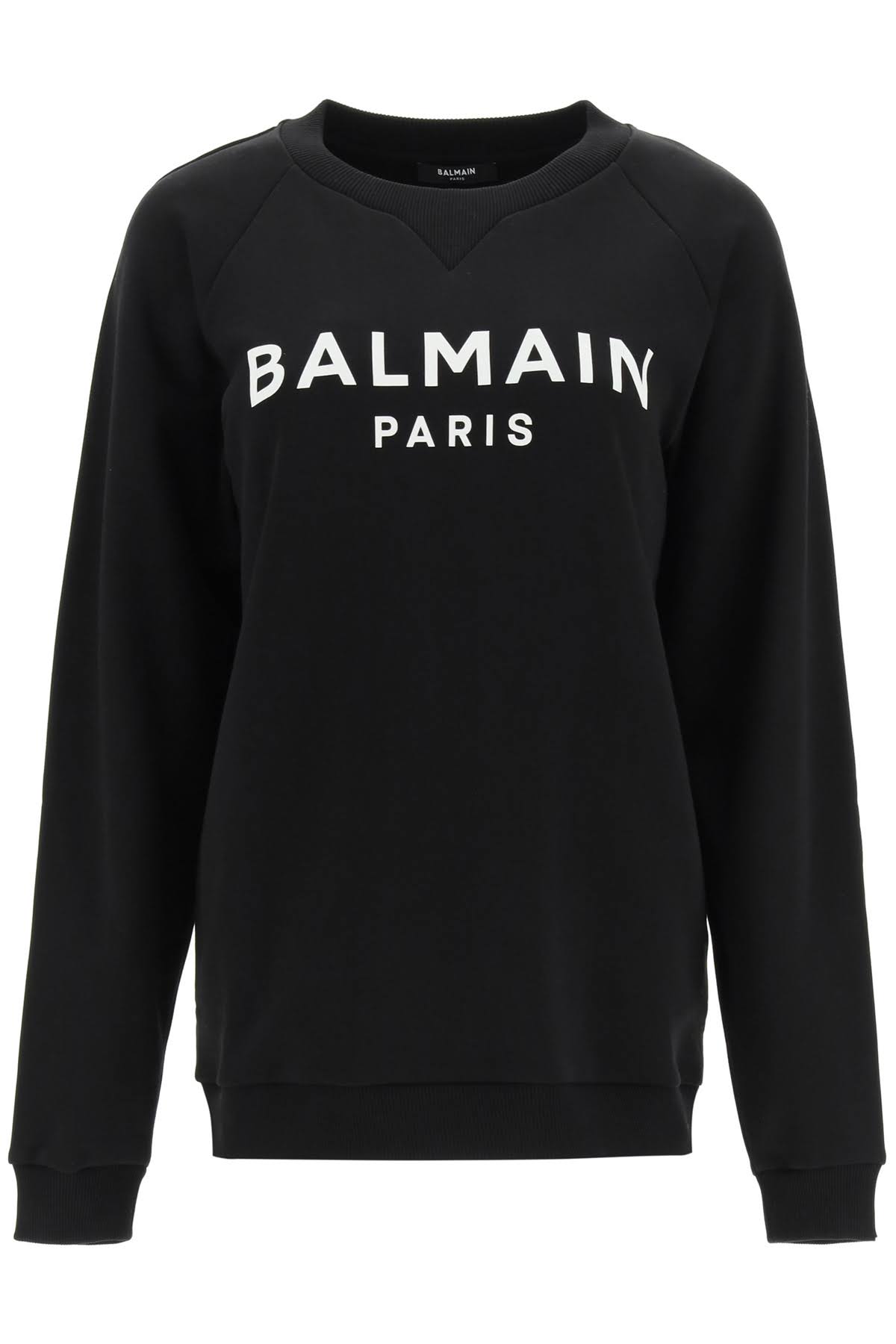 Balmain Logo Cotton Jersey Sweatshirt - Black - Sweatshirts