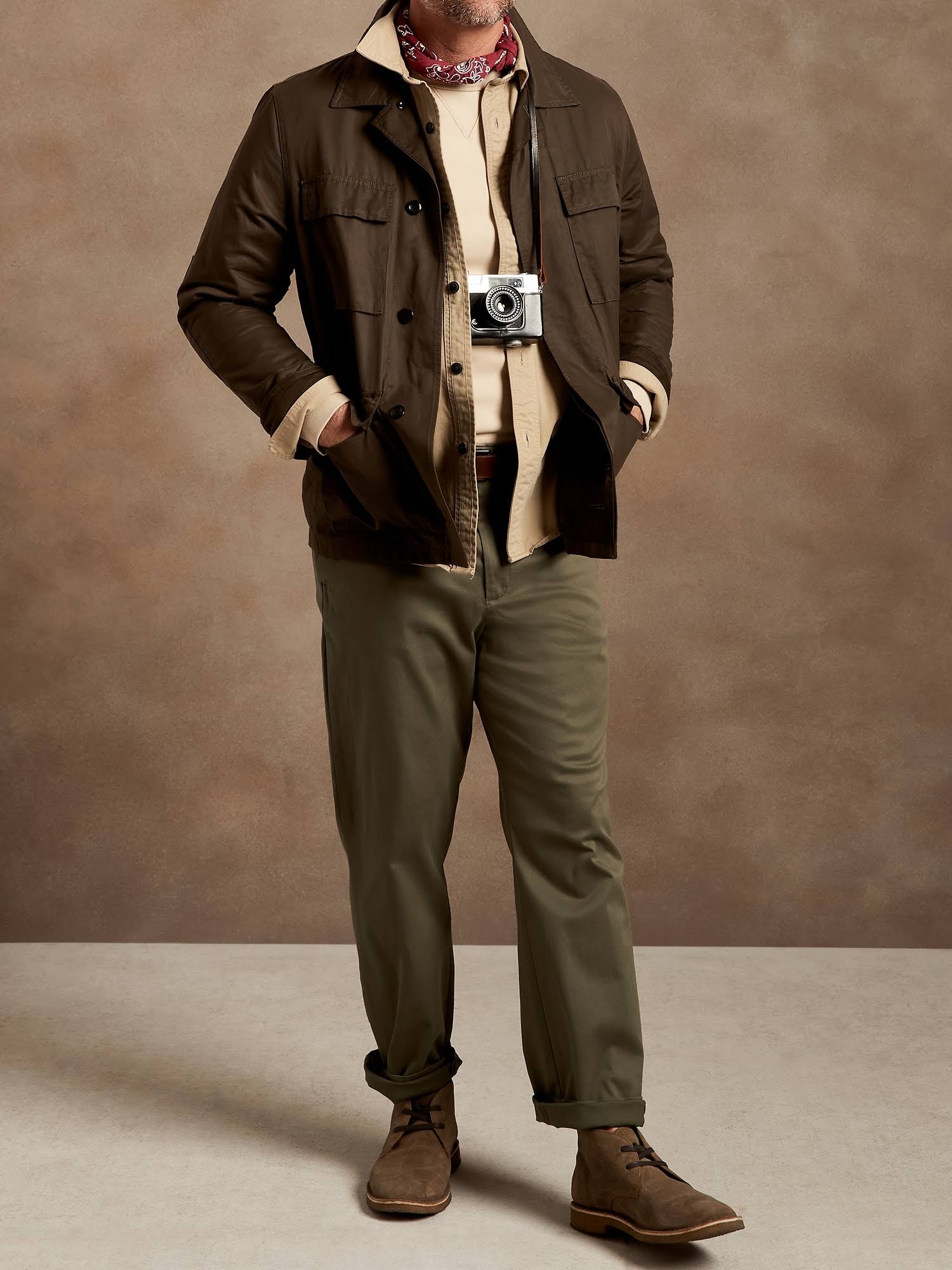 Banana Republic Men's Straight Rapid Movement Chino Pant Surplus Green Size 36W 32L